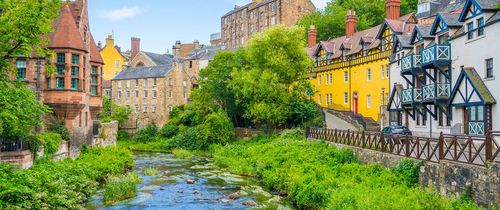 edinburgh dean village and river