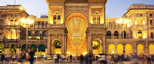 milan galleria at night