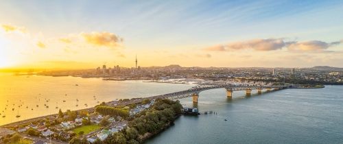 auckland aerial skyline