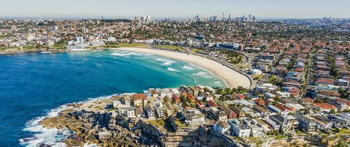 aerial view of bondi beach in sydney