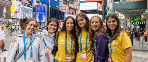 nyc girls abroad times square high school