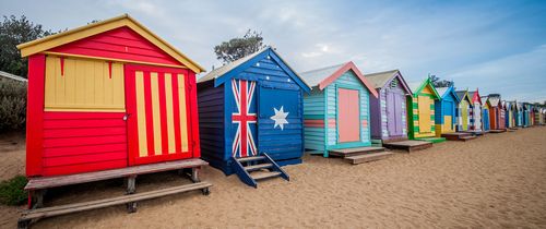 Melbourne Australia beach huts