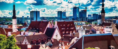 Tallinn skyline, old meets new