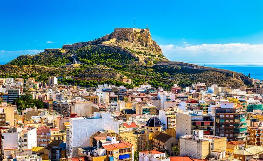 alicante mountain over the city