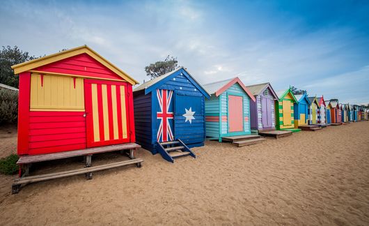 Melbourne Australia beach huts