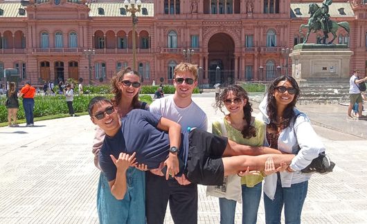 students argentina abroad main square