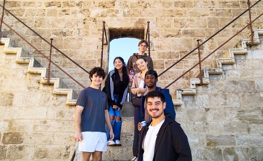 alicante-students-posing-castle-steps