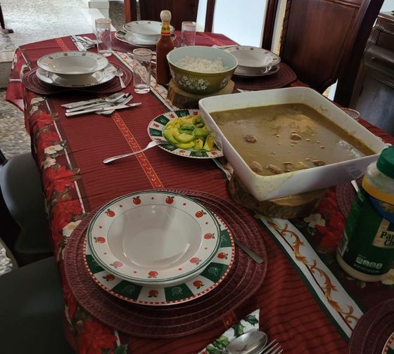 table spread meal abroad santiago dominican republic