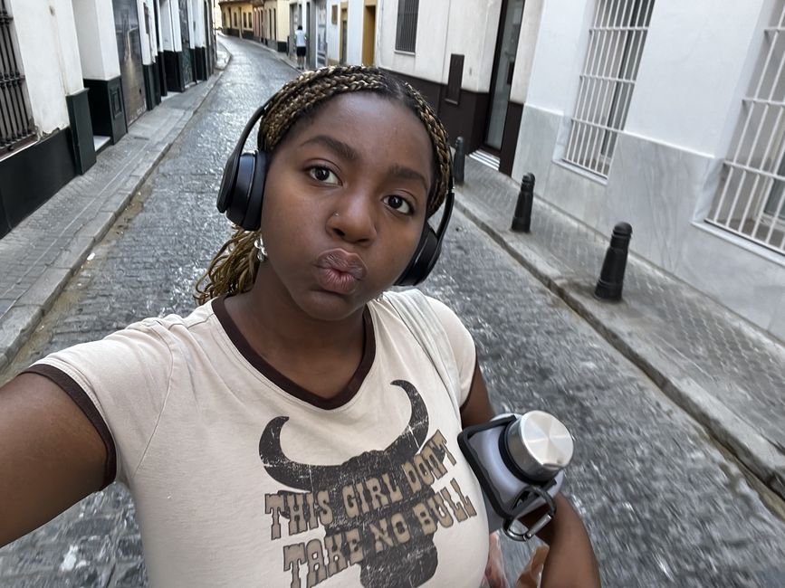 high school summer abroad student in the streets of Seville