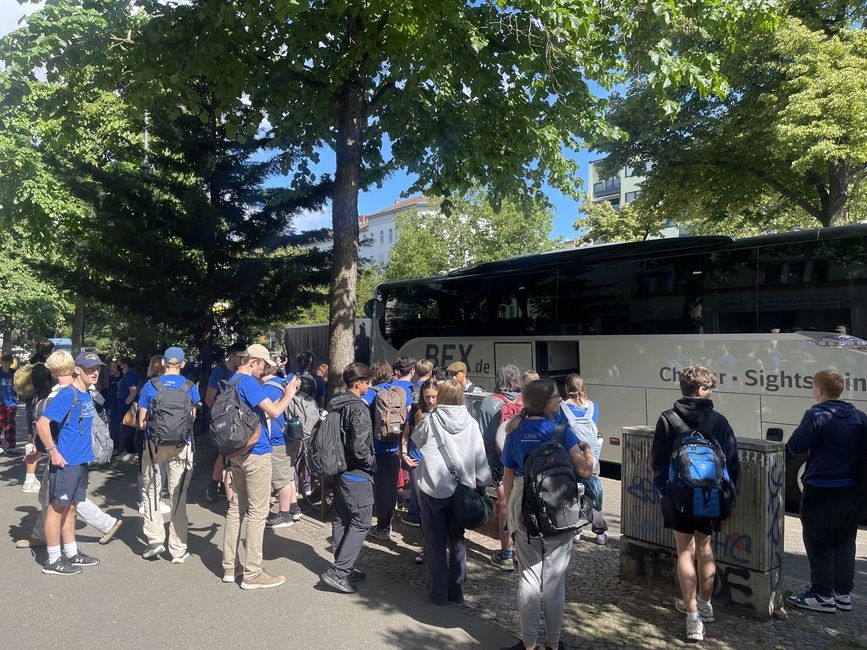 The students arrive at the CIEE campus after a long day of flying.