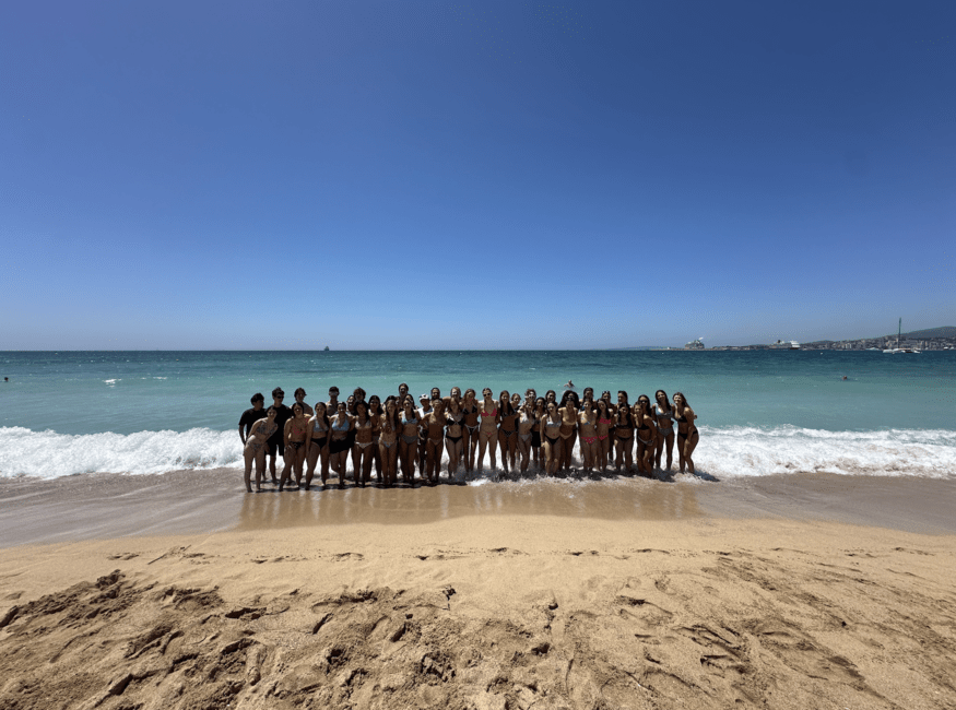 Students enjoying Can Pere Antoni Beach!