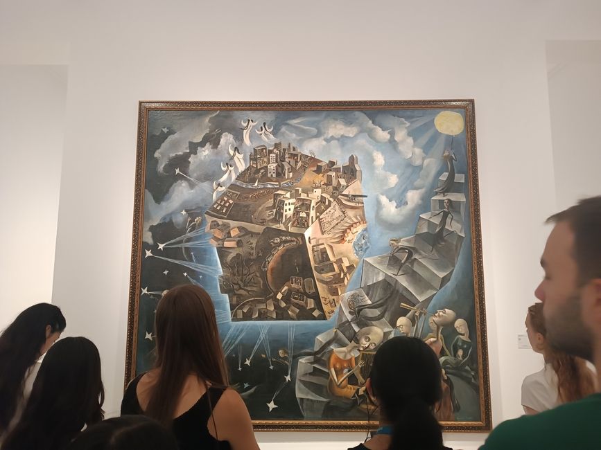 observing Santos' "A World" at the Reina Sofía museum