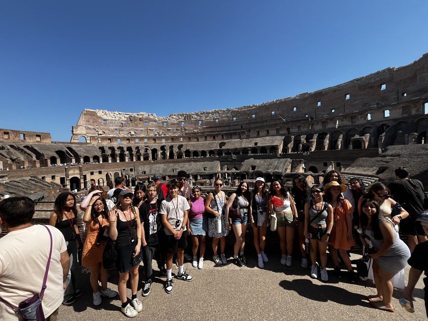 Group pic at the Colosseum