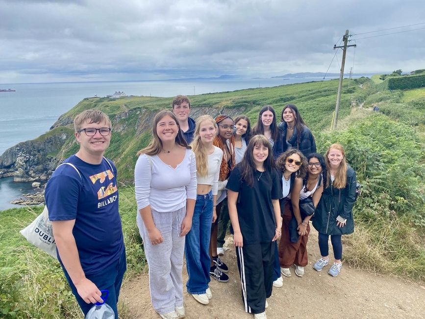 Dublin students on the Howth Cliffs