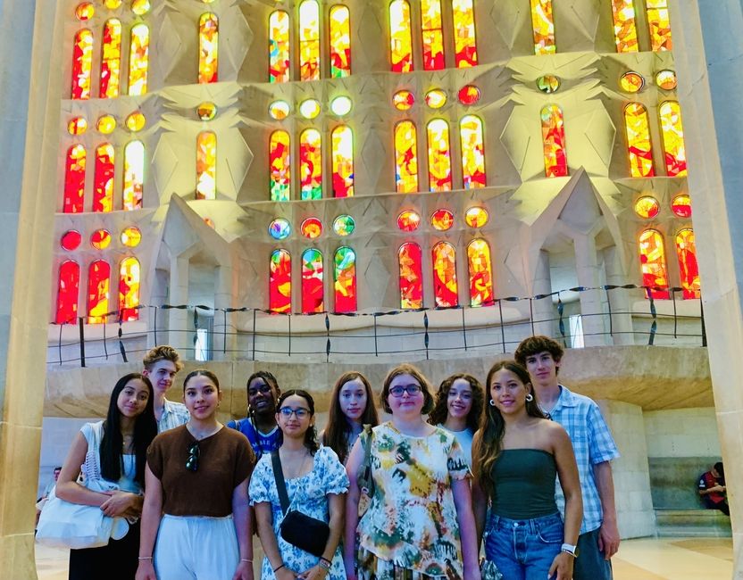 Group Inside of Sagrada Familia