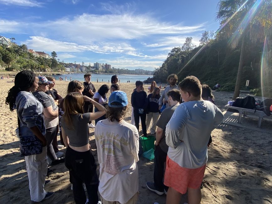 Students after collecting litter on Shelly Beach!