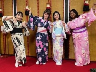 Posing as Japanese ghosts! 