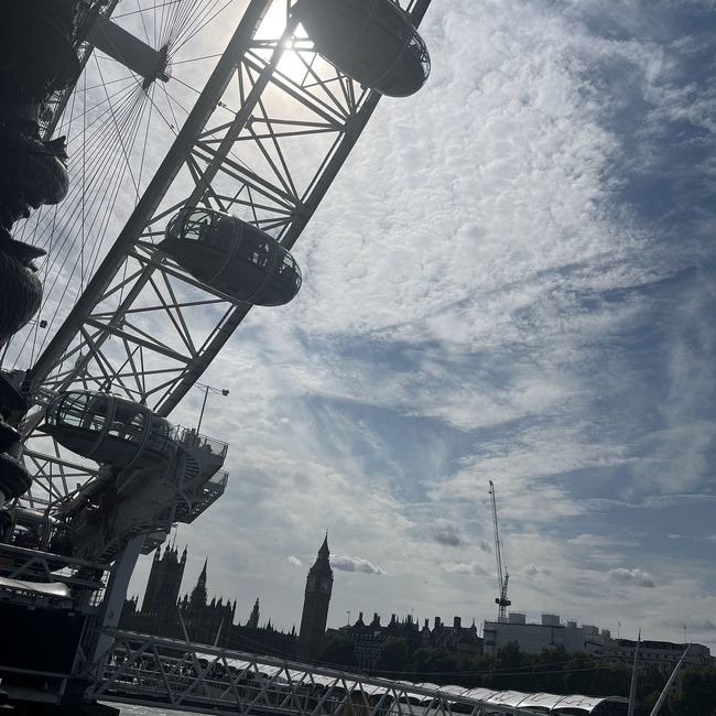 london eye big ben abroad sunny day