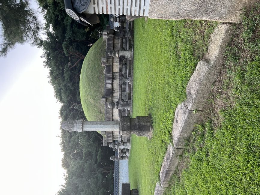 seolleung royal tomb site: where king seongjong was buried (the smaller mound is on top of a larger mound; the smaller mound is where he was buried)