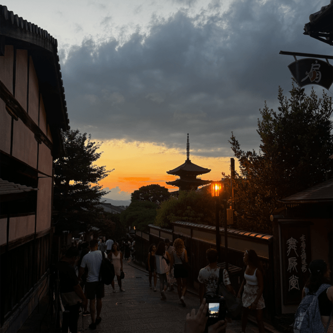 kyoto japan sunset