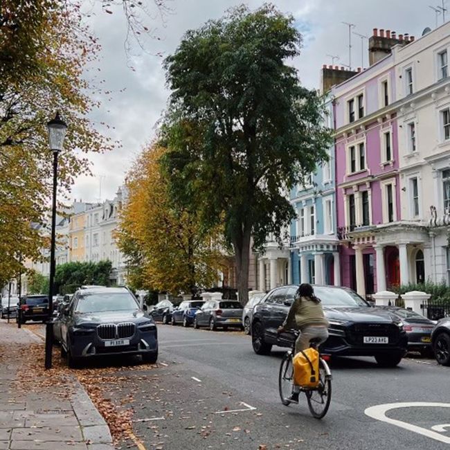 abroad london biking street