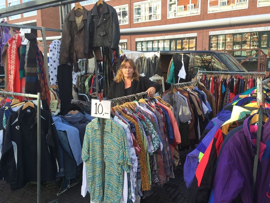 Waterlooplein Market amsterdam clothes rack