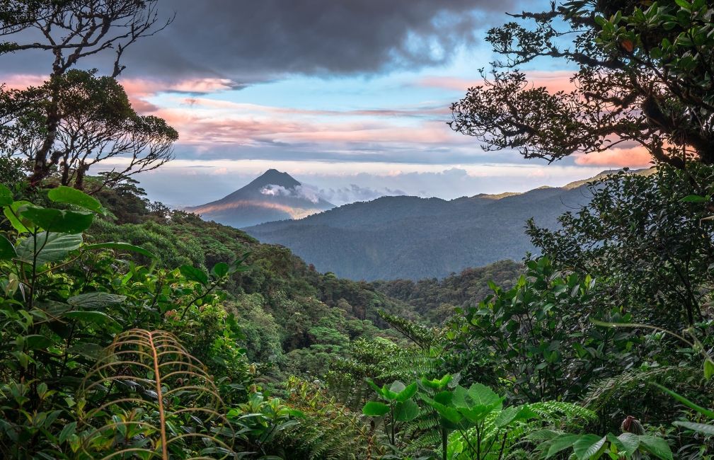 mountains sunset monteverde costa rica