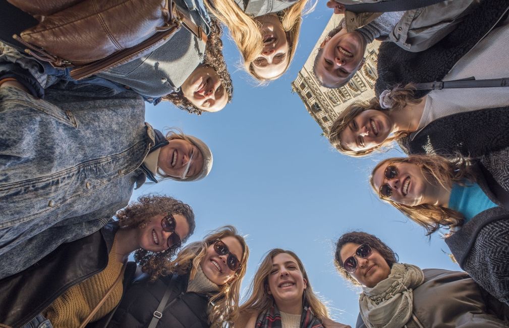 seville group selfie study abroad