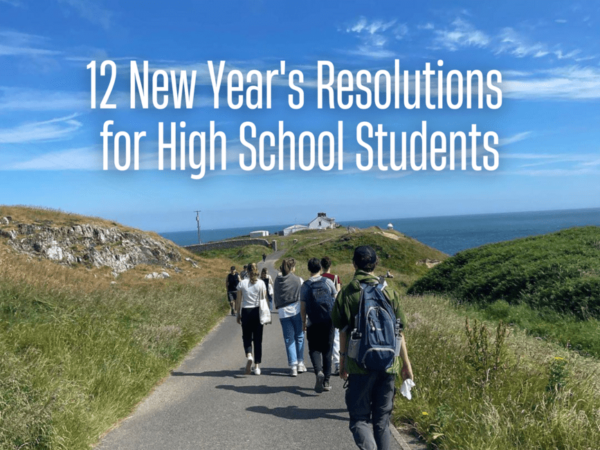 High school students on a hike