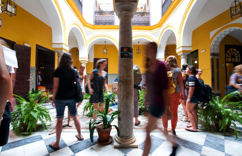 seville center students atrium