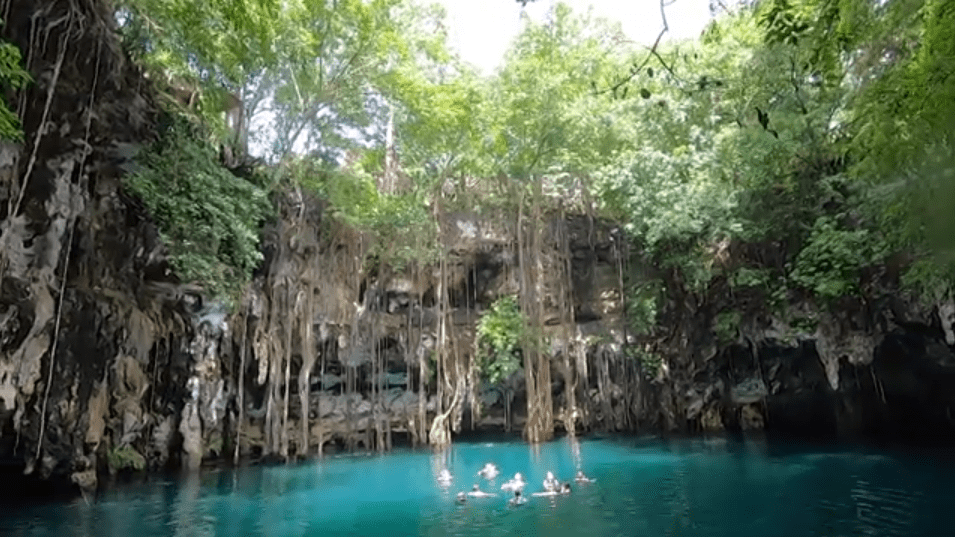 cenote abroad mexico swimming