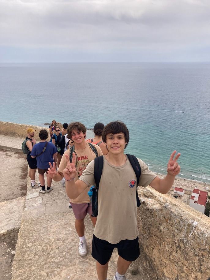 Students seeing the views 