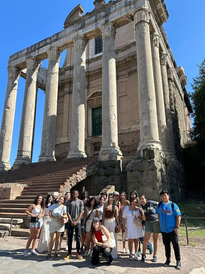 This is a Photo we took at The temple of Antoninus and Faustina
