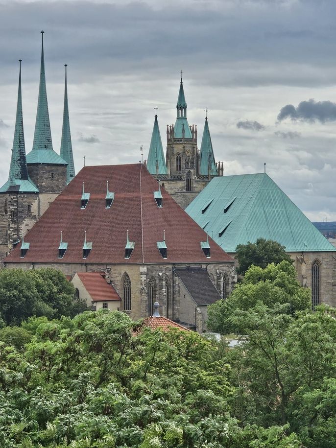 View from the Fortress of the Cathedrals in Erfurt