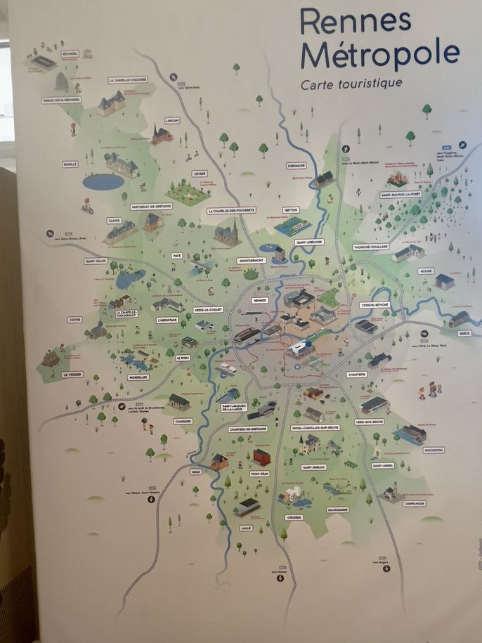 metropolitan map of Rennes