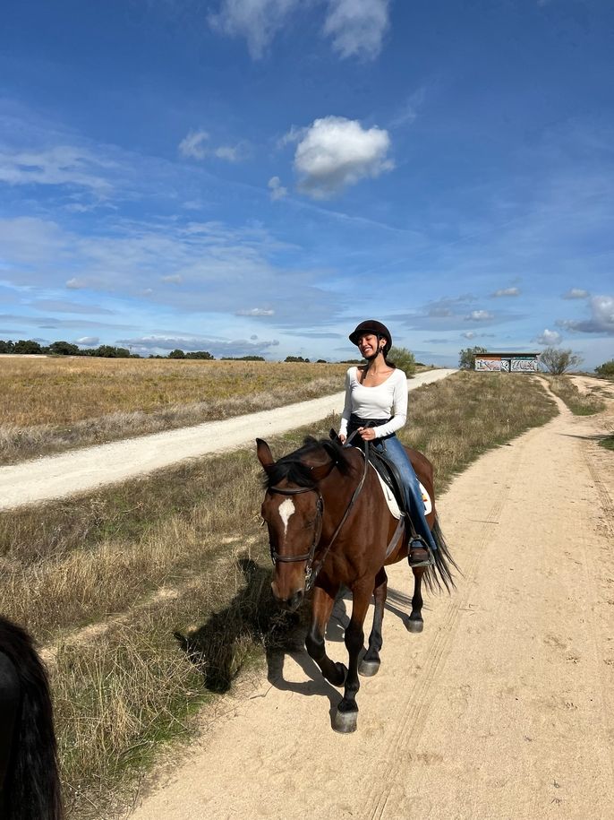 student abroad horseback riding spain