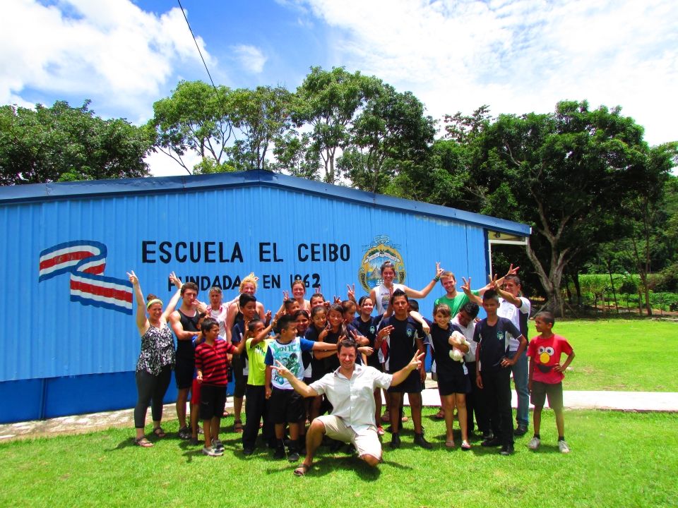 18 group in front of school