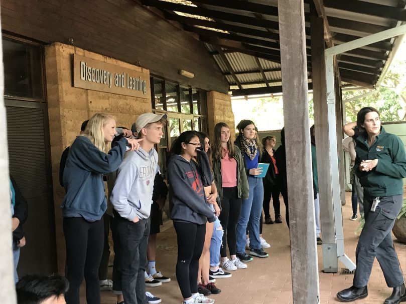 Learning about some of the resident animals at Perth Zoo