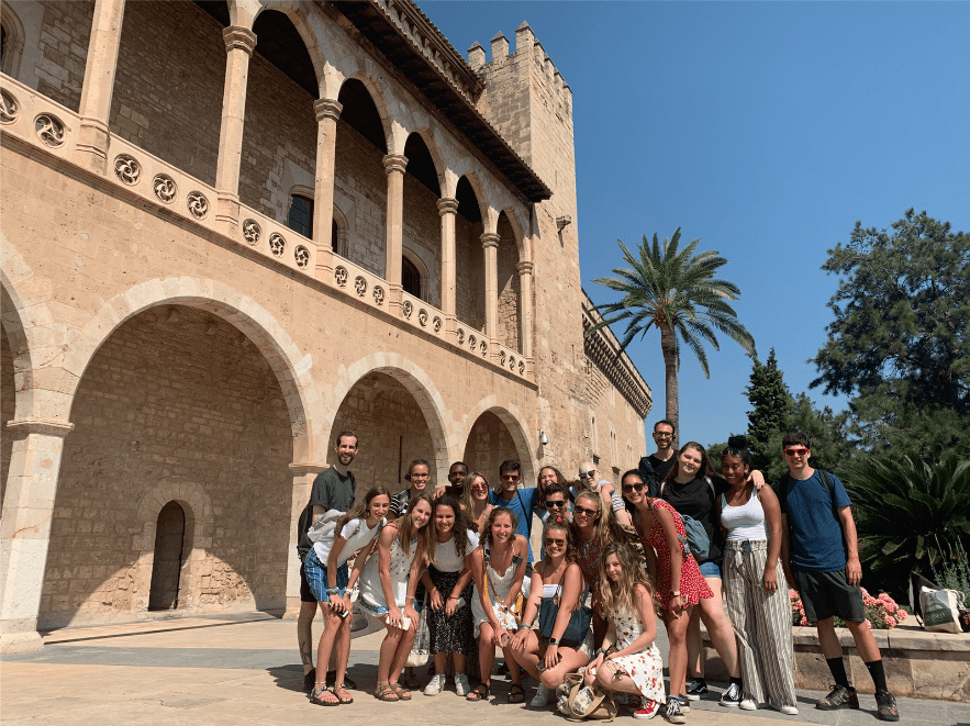 In the gardens of the Almudaina Palace