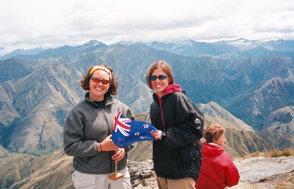 new zealand flag mountain students