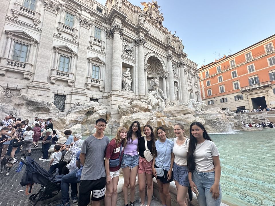 Students at the Trevi