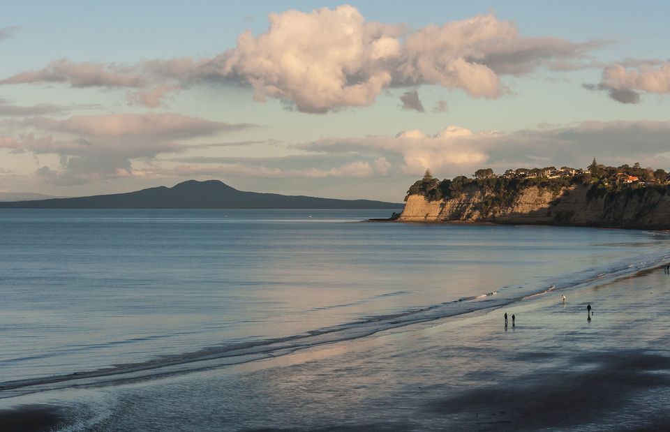 new zealand island sunset