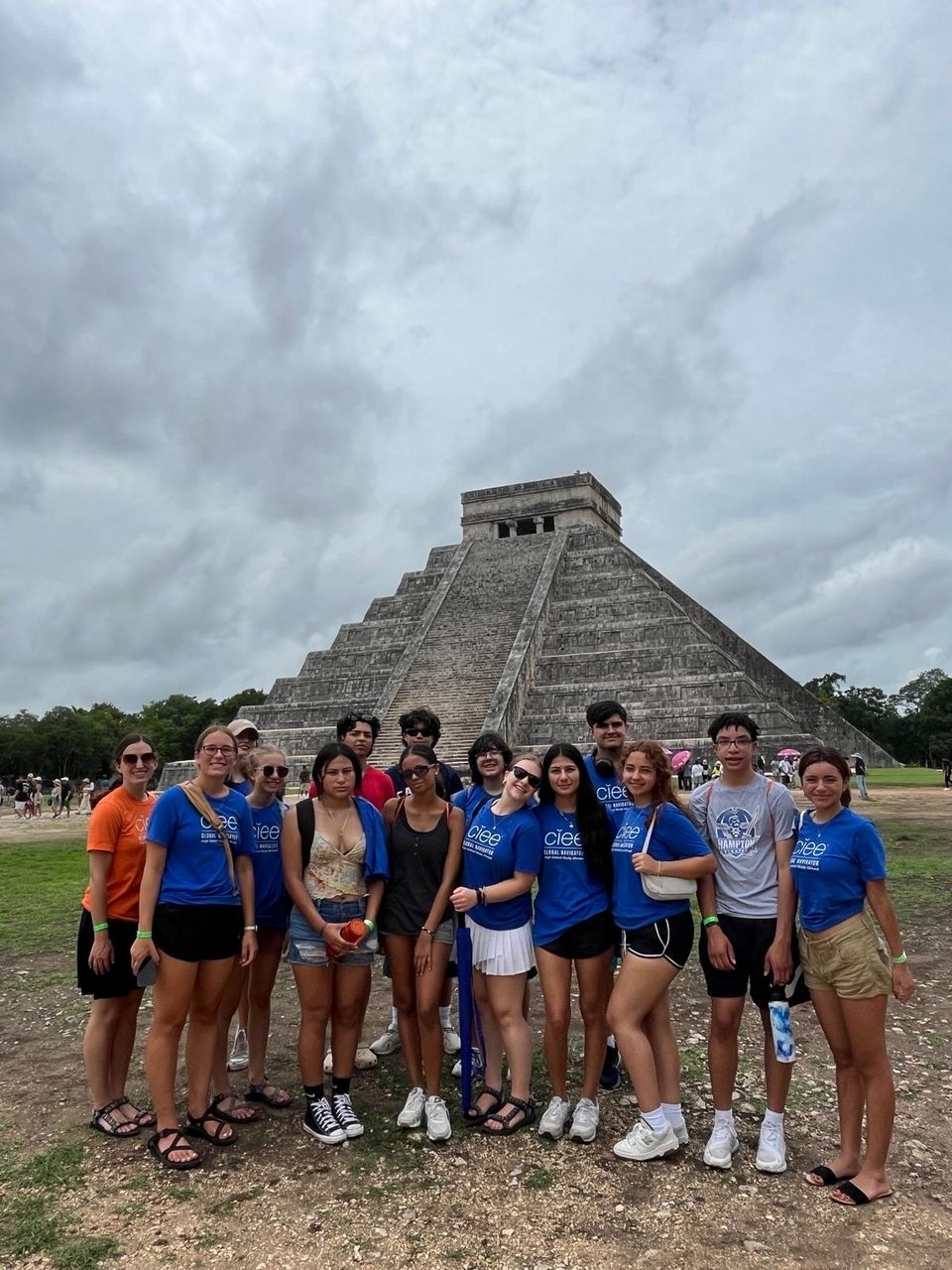 Students at Chichen Itza