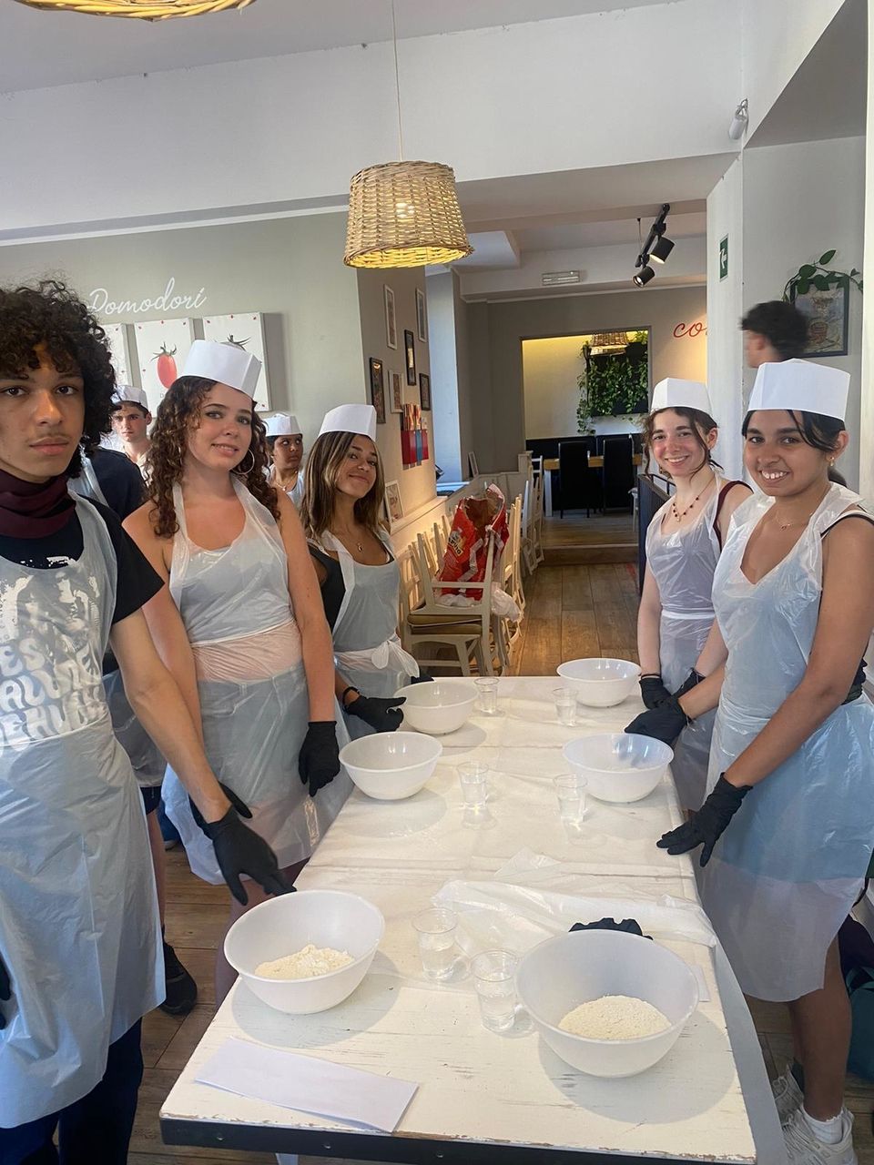 Students Preparing for Cooking Class