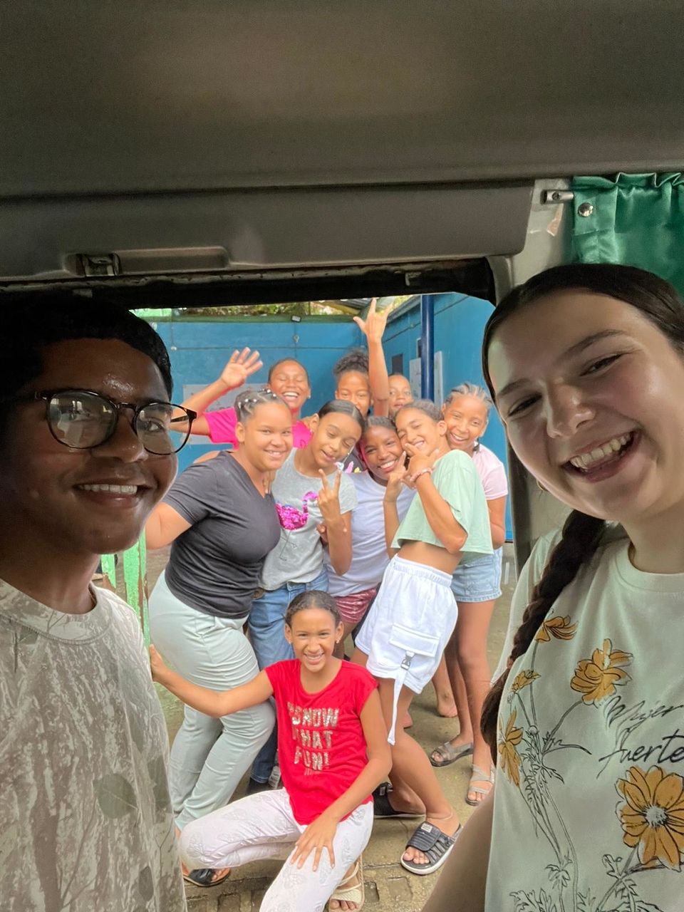 Group Picture from the Bus