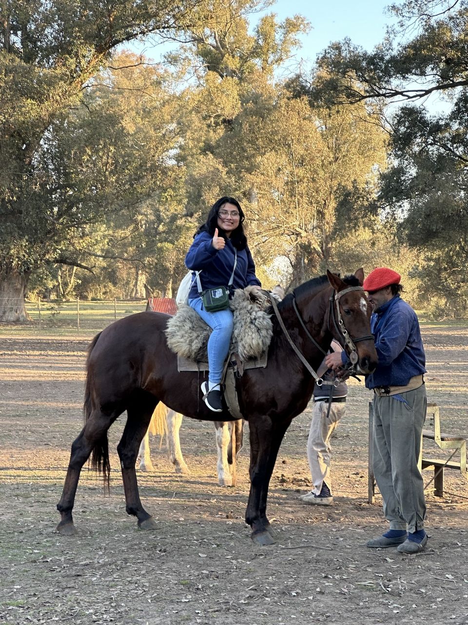 On horseback