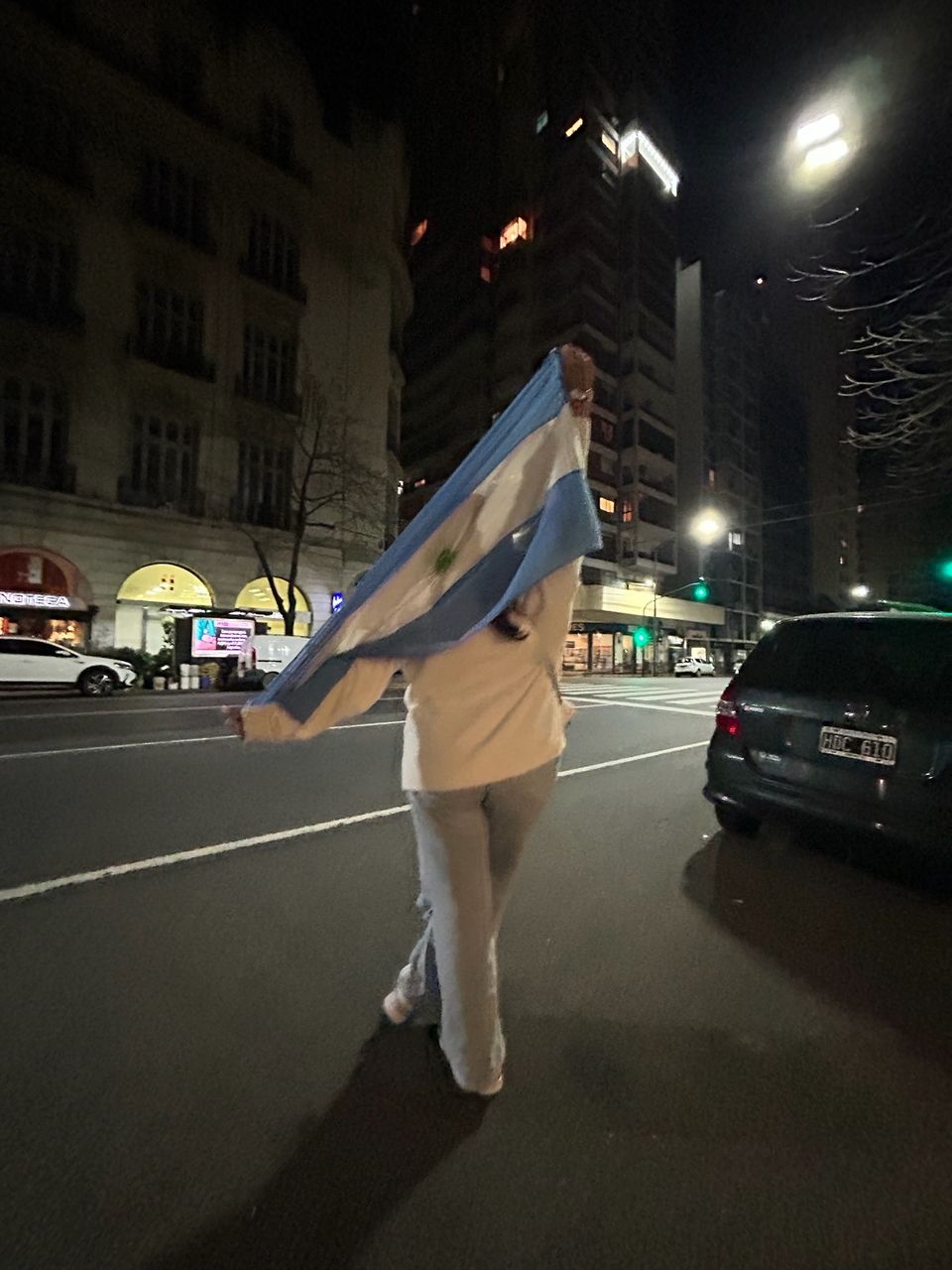 Celebrating Argentina’s win in la Copa América