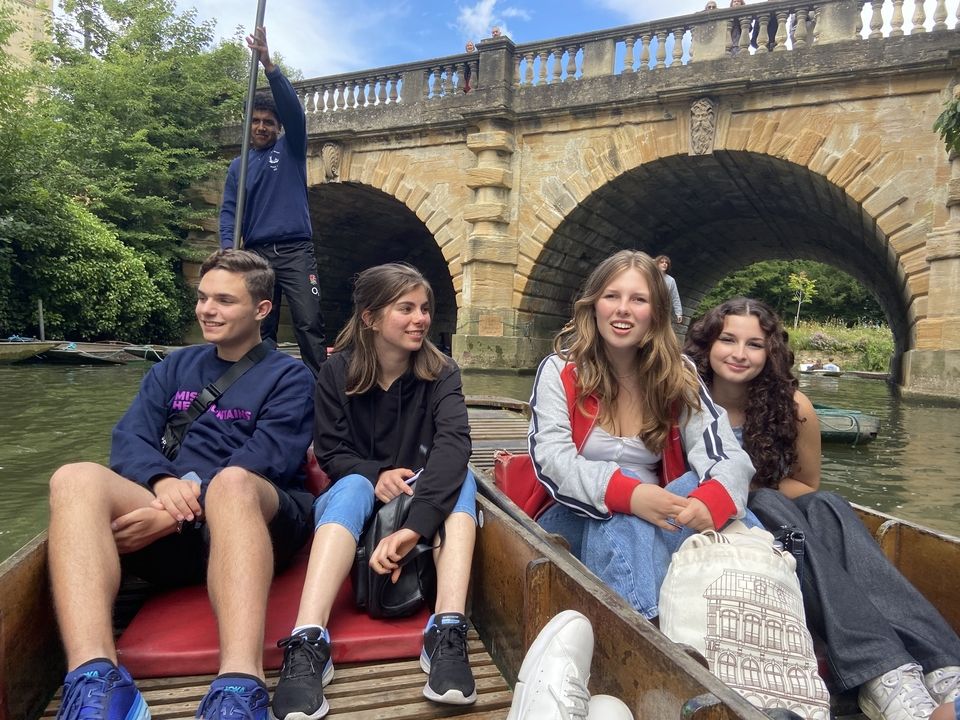 Students enjoying the water