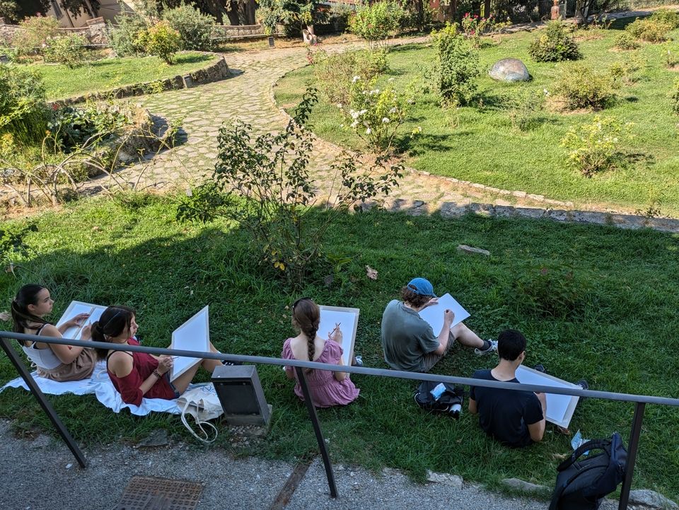 drawing rose garden