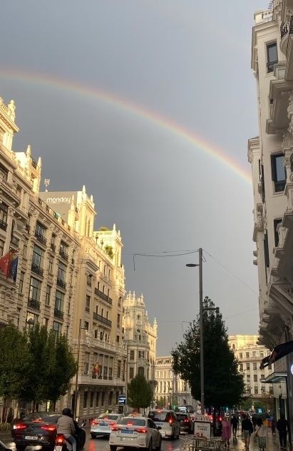 A rainbow near Gran Vía